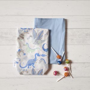 Geschenkbeutel Drachenwelt blau