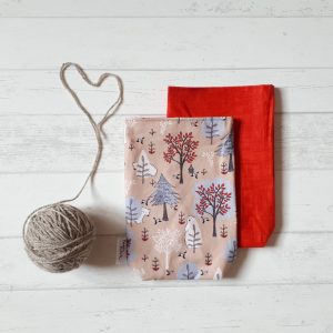 Geschenkbeutel Bärenwald rot