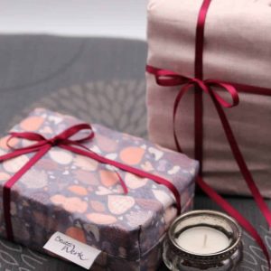 Geschenkbeutel aus Stoff Herzblatt rose