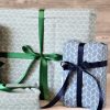 Geschenkbeutel Blau-Grüne Wabe