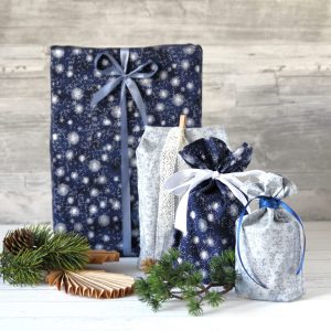 Geschenkbeutel Silberflocke