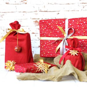 wiederverwendbare Geschenkbeutel für Weihnachtsgeschenke Sternenkette | Starterset