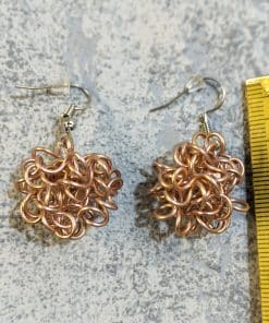 Ohrringe aus Aludraht; Farbe Kupfer