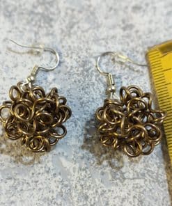 Ohrringe aus Aludraht; Farbe Schokolade