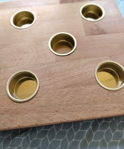 Teelichhalter aus Buchenholz für 5 Teelichter