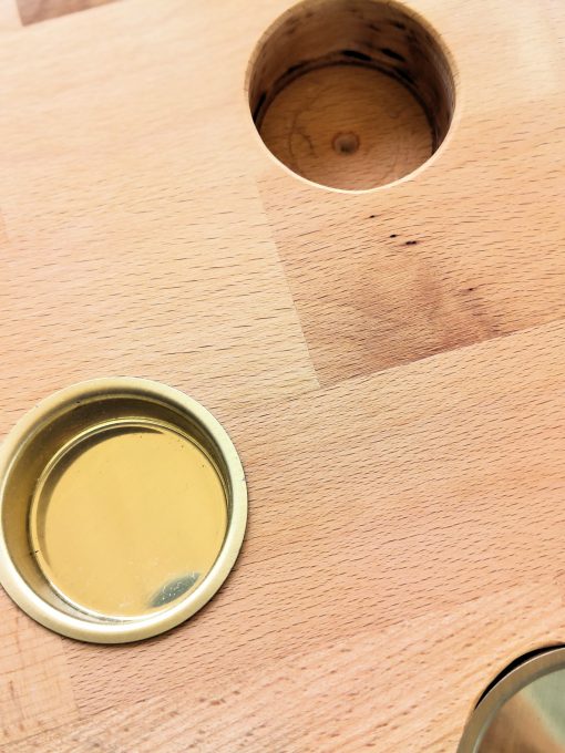 Teelichhalter aus Buchenholz für 5 Teelichter