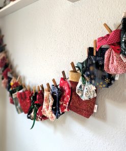 Geschenkbeutel aus Stoff als Adventskalender