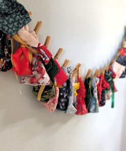 Geschenkbeutel aus Stoff als Adventskalender