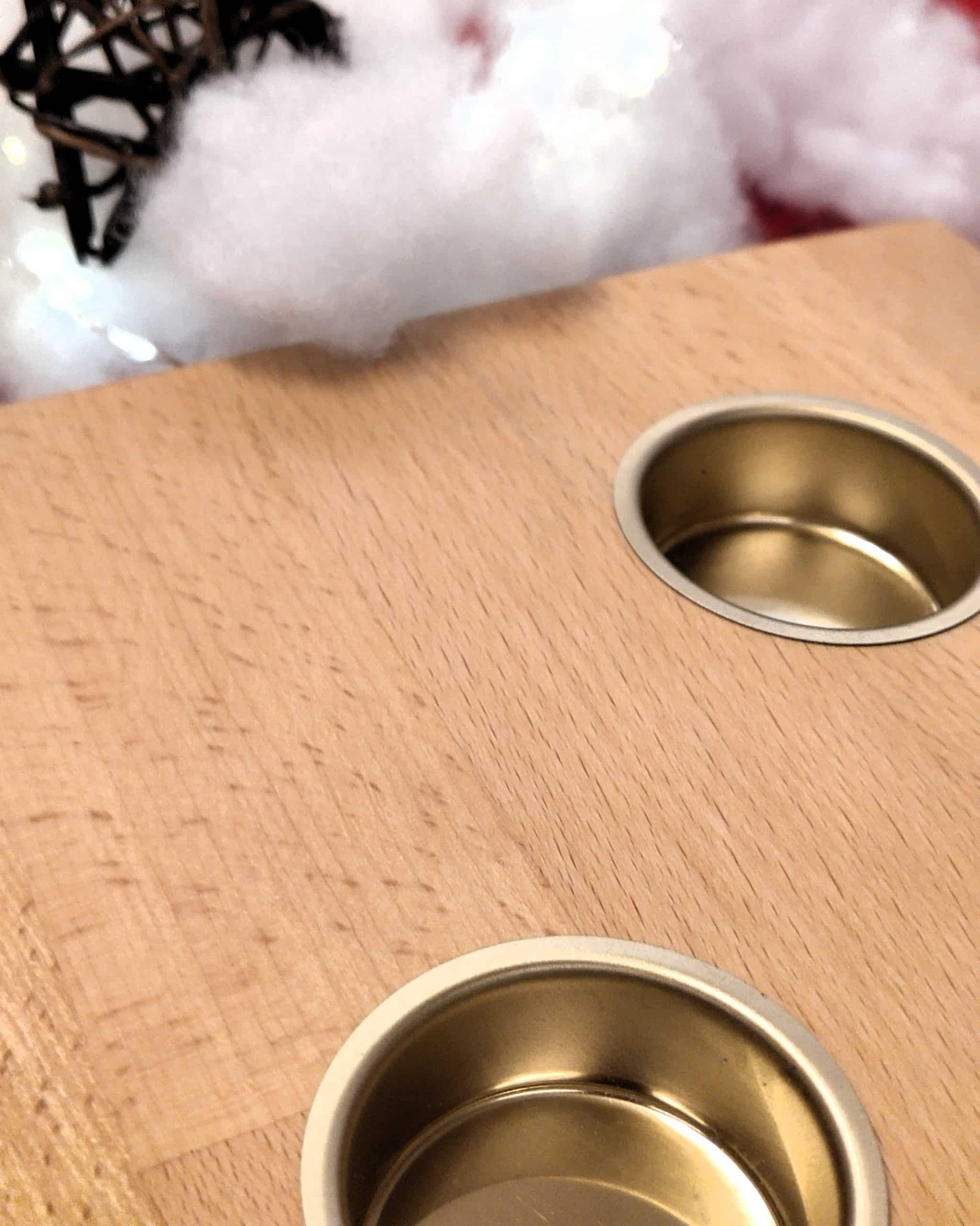 Teelichthalter aus Buchenholz