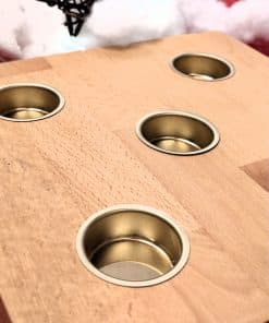 Teelichthalter aus Buchenholz