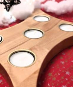 Teelichthalter aus Buchenholz