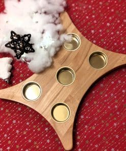 Teelichthalter aus Buchenholz