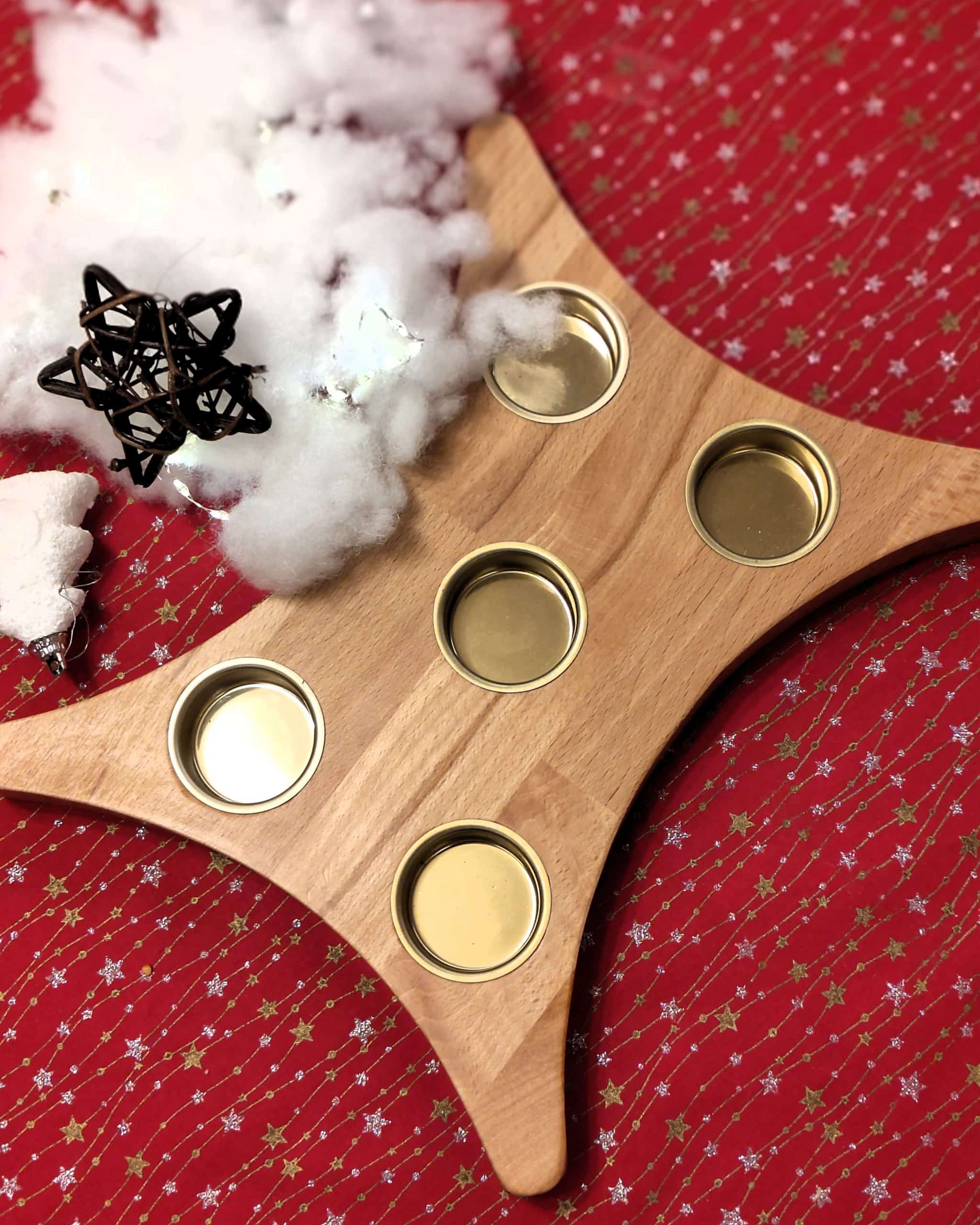 Teelichthalter aus Buchenholz