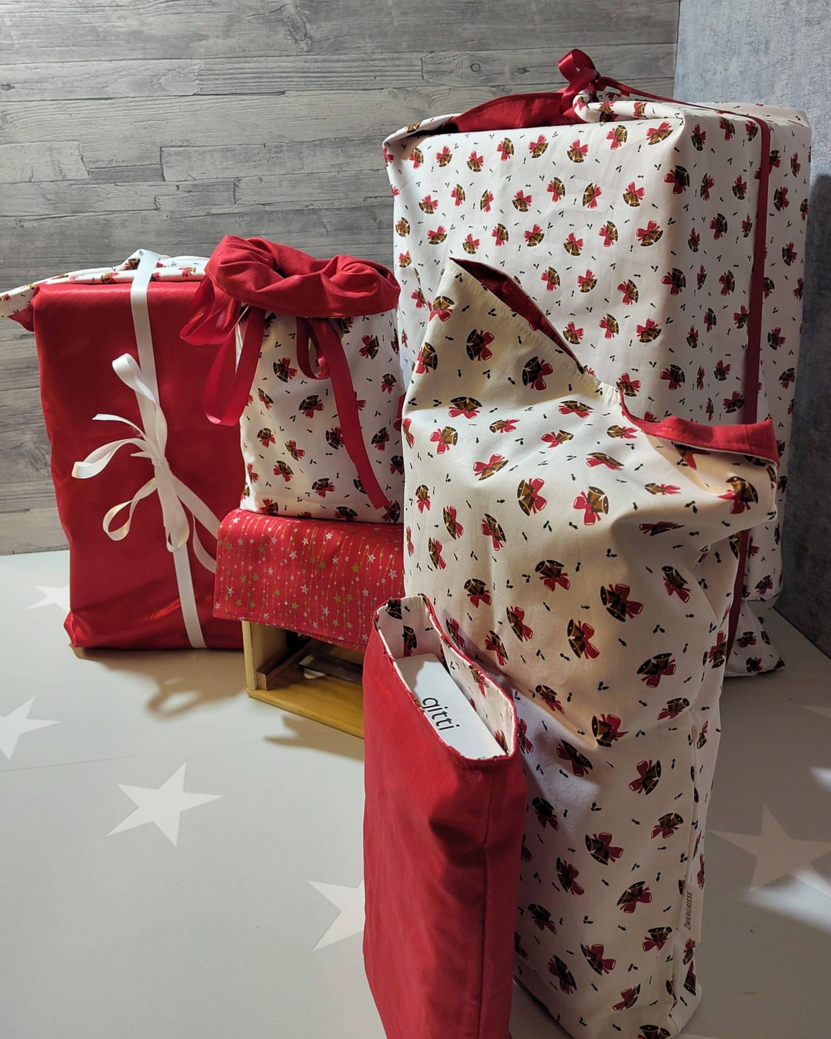 Geschenkverpackung für Weihnachten ohne Müll Weihnachtsglocken – Bild 2