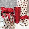 nachhaltige Geschenkbeutel aus Stoff mit Weihnachtsmuster