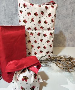 Geschenkbeutel aus Stoff mit Weihnachtsmuster