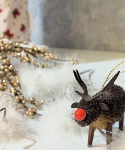 Geschenke nachhaltig verpacken, Geschenkbeutel aus Stoff mit Weihnachtsmuster