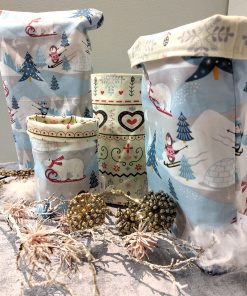 nachhaltige Geschenkbeutel aus Stoff für Weihnachten