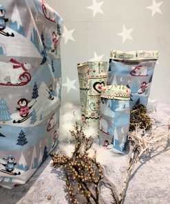 nachhaltige Geschenkverpackung aus Stoff für Weihnachten