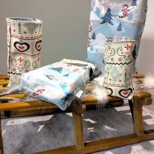 nachhaltige Geschenkverpackung aus Stoff für Weihnachten