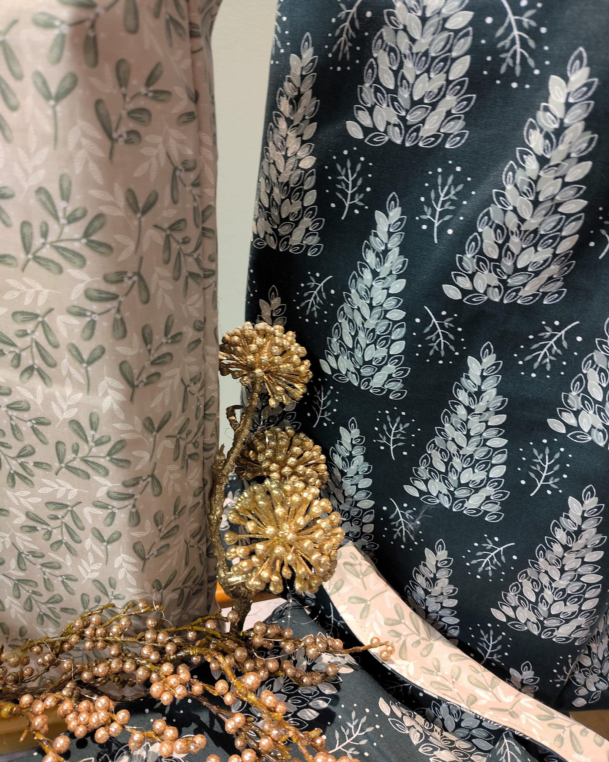 Geschenkbeutel für Weihnachten in tannengrün