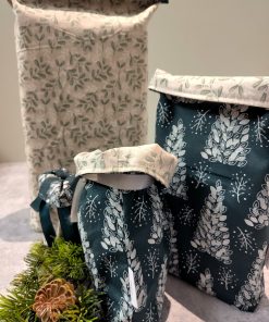 Geschenkbeutel für Weihnachten in tannengrün