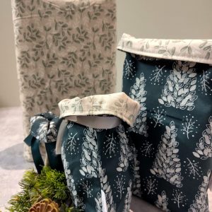 Geschenkbeutel für Weihnachten in tannengrün