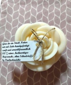 Kerze aus Rapswachs mit Geschenkbeutel Mini