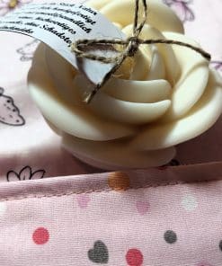 Kerze aus Rapswachs mit Geschenkbeutel Mini