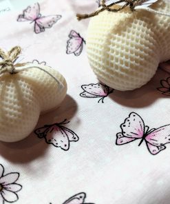 Kerzen in Herzform aus Rapswachs mit Geschenkbeutel