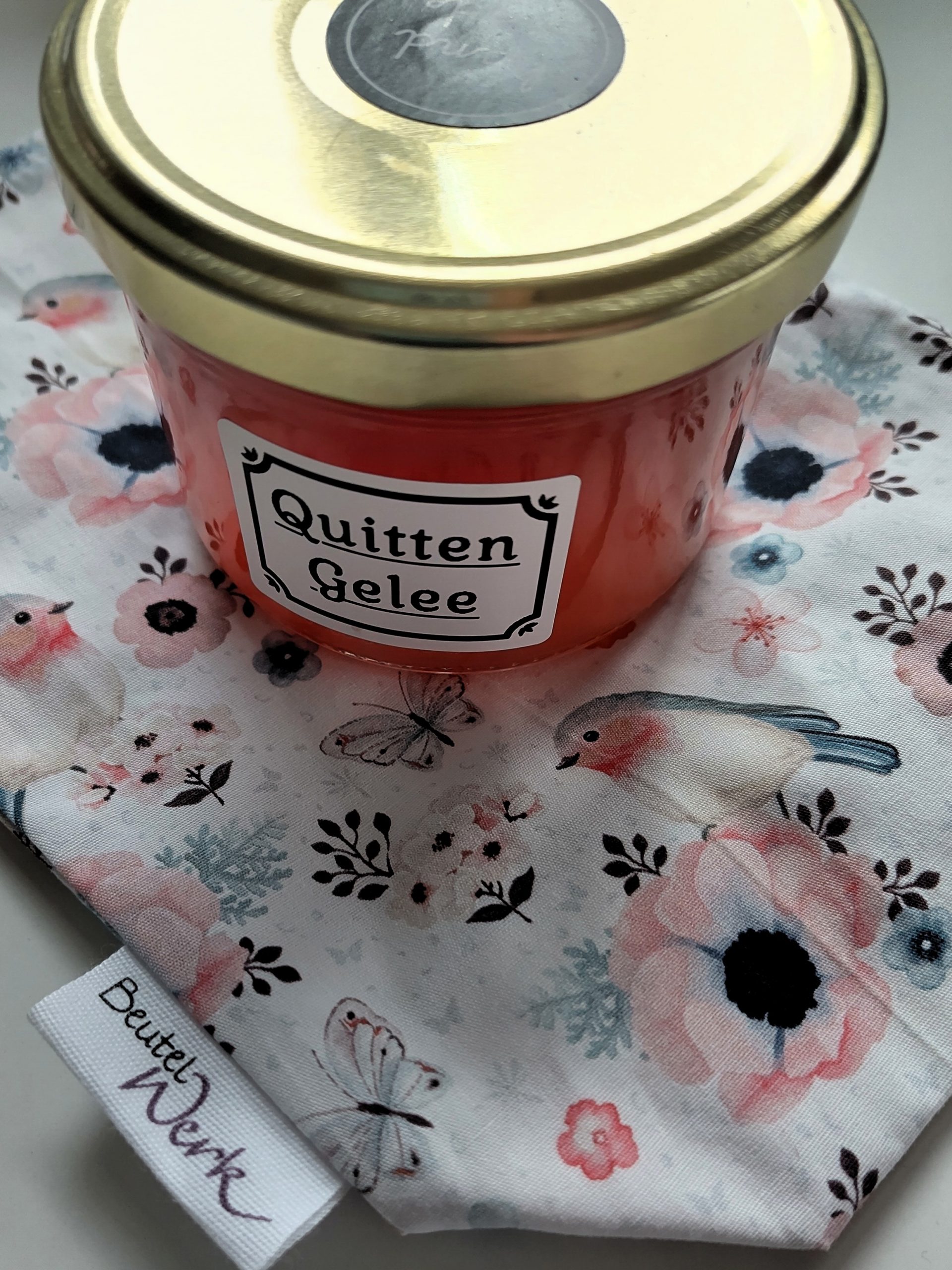 Quittengelee im Mini Geschenkbeutel